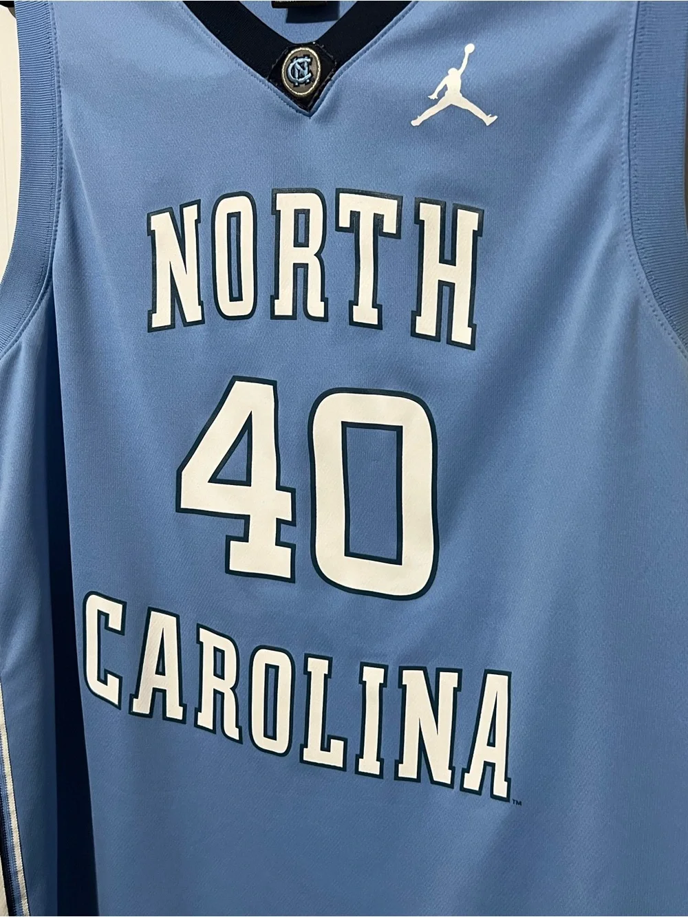 Jordan North Carolina Tar Heels Basketball Jersey #40 Blue/White Size XXL
